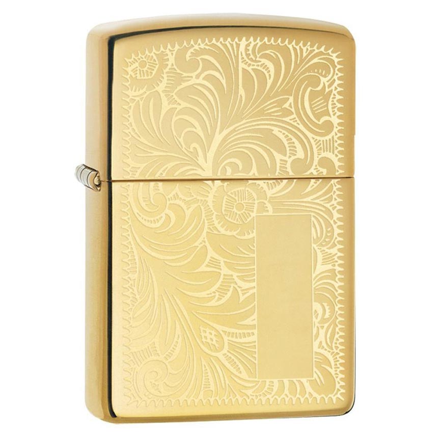 Zippo 352B Windproof Lighter, Venetian High Polish Brass
