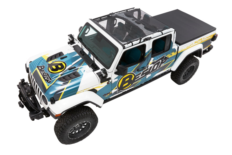 Bestop Sun Safari Bikini for Jeep Gladiator 2020-2024 Mesh Top - Easy Install Sun Shade