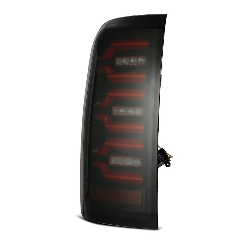 AlphaRex Luxx-Series LED Tail Lights for 2014-2018 Chevrolet Silverado 1500 and 2015 Silverado 2500 HD, Black/Red, ARX620050
