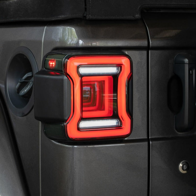 Form Lighting 2018-2023 Jeep Wrangler LED Tail Lights Smoke - Sequential Turn Signal & Dual Reverse Lights