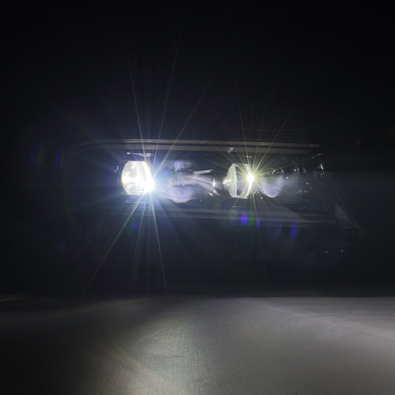 AlphaRex LUXX-Series Projector Headlights for 2009-2015 Dodge Charger, Alpha-Black with Active Light and Sequential Signal