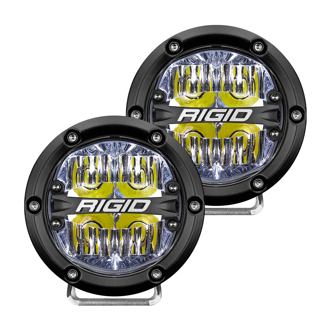 Rigid Industries - 36117 - LED Light Pods - 360-Series 4 Inch Led  Off-Road  Drive Beam White Backlight Pair