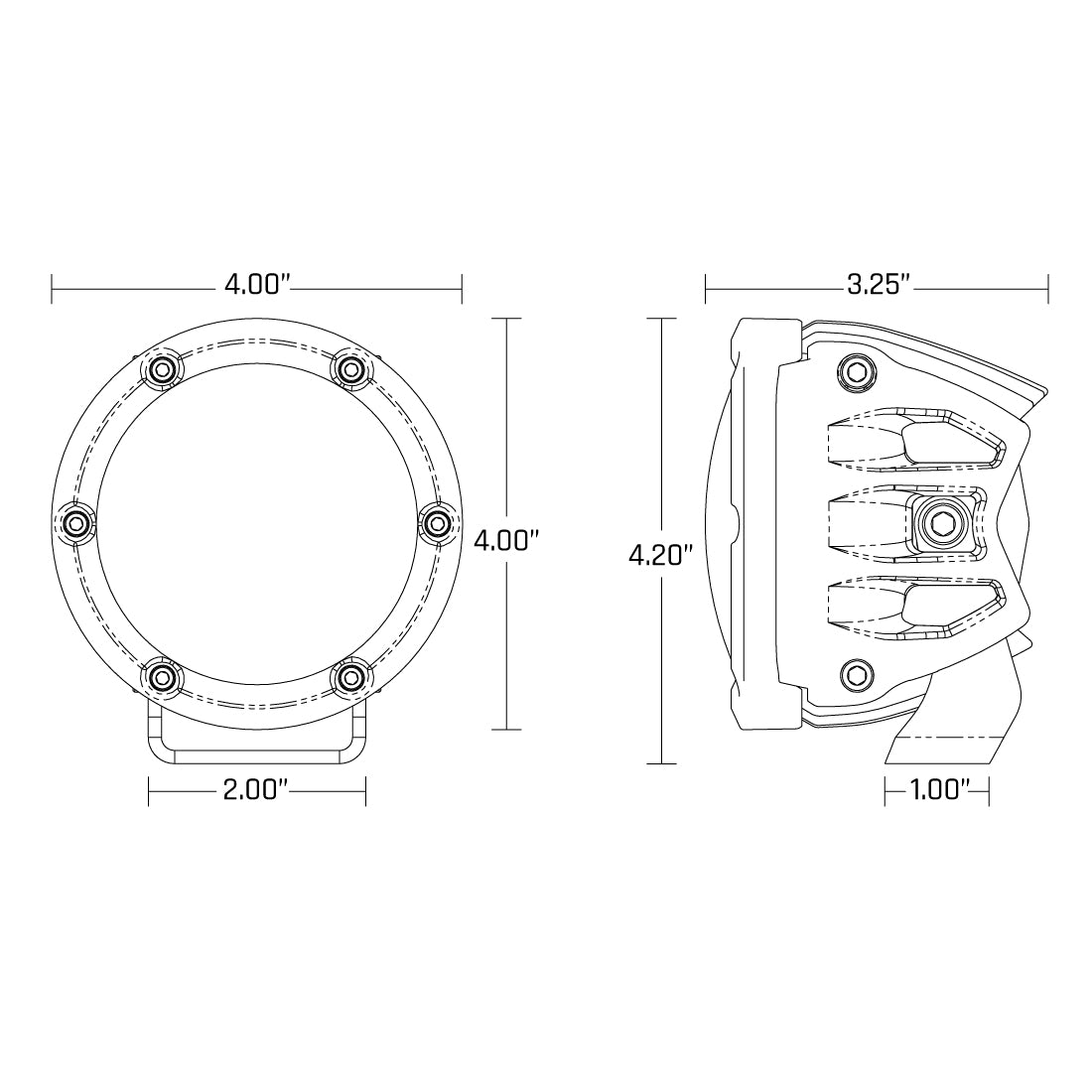Rigid Industries - 36122 - LED Light Pods - 360-Series SAE Fog Yellow/White Pair