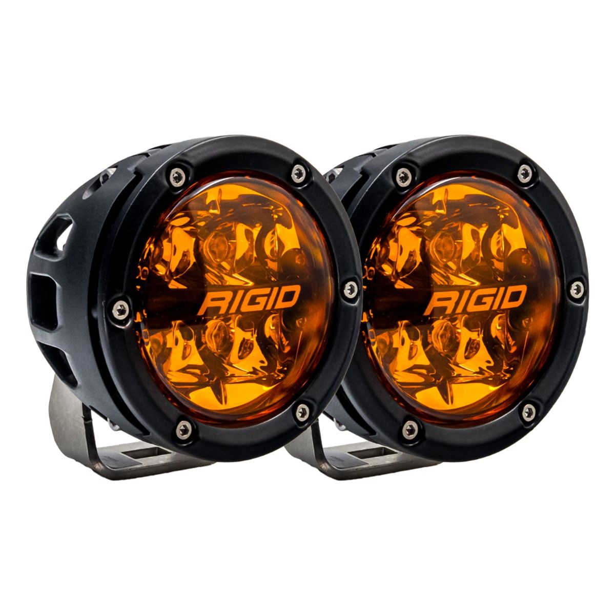 Rigid Industries - 36123 - Auxiliary Light - 360-Series 4 Inch Spot with Amber PRO Lens Pair
