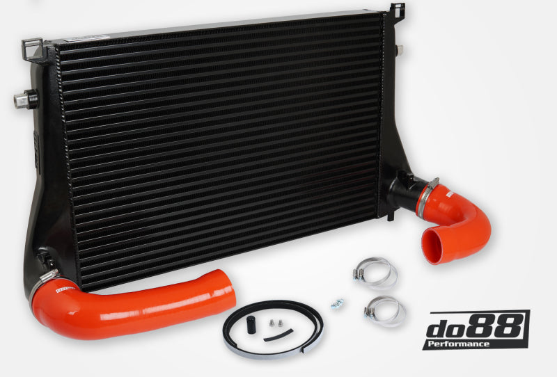 do88 Intercooler for Audi/Seat/Skoda/Volkswagen 1.8T/2.0T MQB with Red Hoses – Performance Upgrade