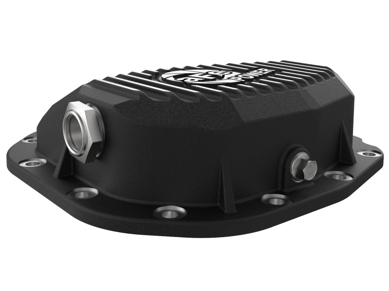 aFe POWER Pro Series Rear Differential Cover, Black with Machined Fins, Part Number 46-71180B, Ford F-150 Super 8.8