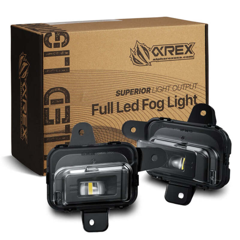 AlphaRex ARX210021 LED Fog Lights for 2022–2025 GMC Sierra 1500, White/Amber