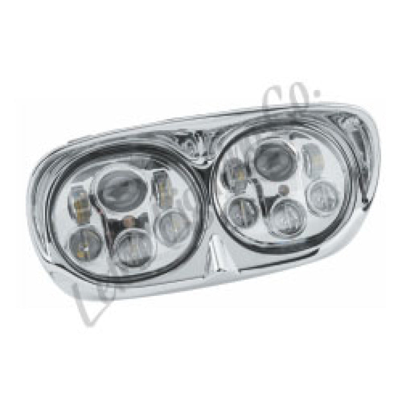 Letric Lighting LED Headlight Dual 5.75-Inch Chrome, Part Number letLLC-LRHP-CC
