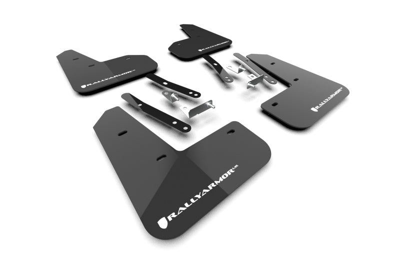 Rally Armor 2027 Kia EV5 Black UR Mud Flaps with White Logo