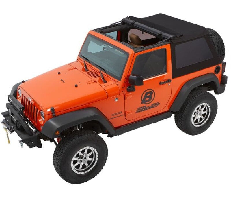 Bestop Trektop Glide Soft Top for Jeep Wrangler JK 2-Door (Black Diamond, Part #bes54922-35)