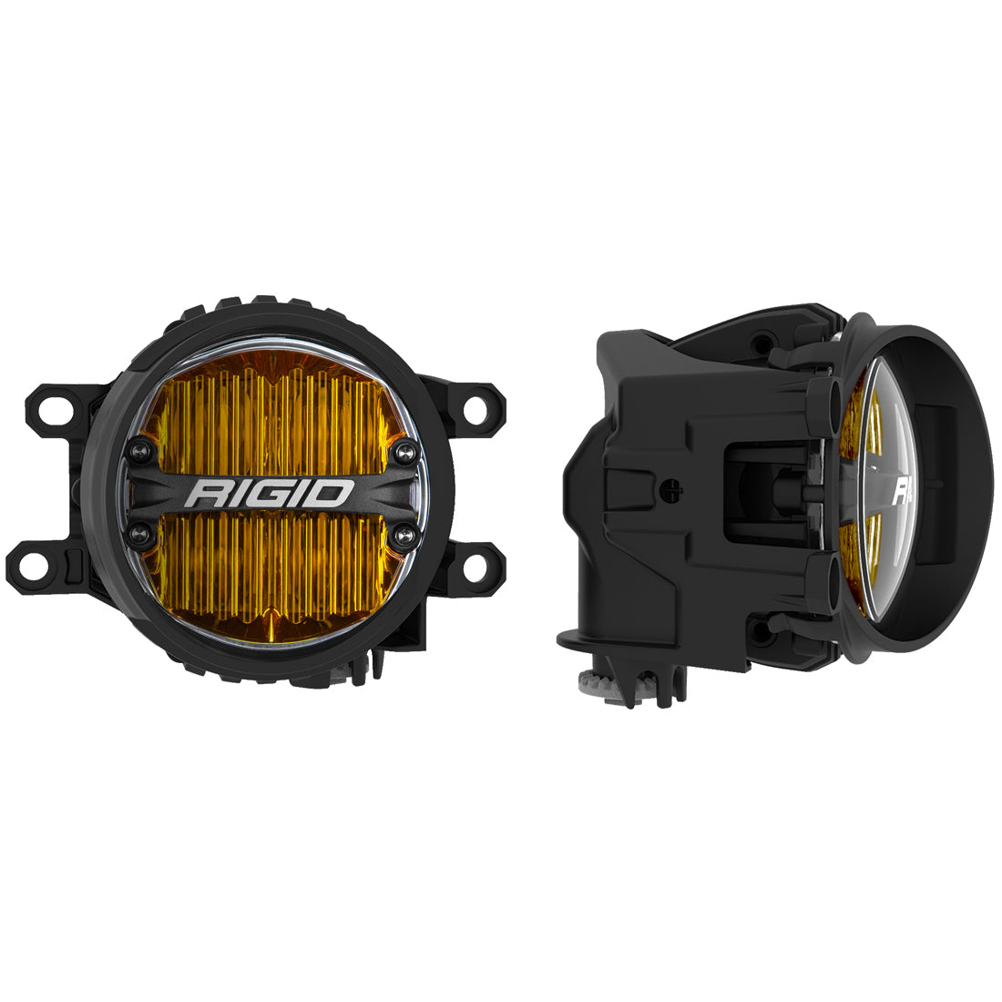 Rigid Industries - 37117 - Fog Lights - Toyota Fog Mount Kit For 10-20 Tundra/4Runner 16-20 Tacoma With 1 Set 360-Series 4.0 Inch SAE Yellow Lights