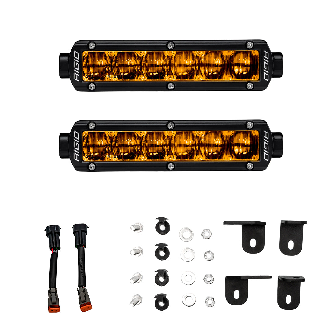 Rigid Industries - 37201 - Fog Lights - 2022+ Toyota Tundra 6 Inch SR-Series Selective Yellow Fog Light Kit