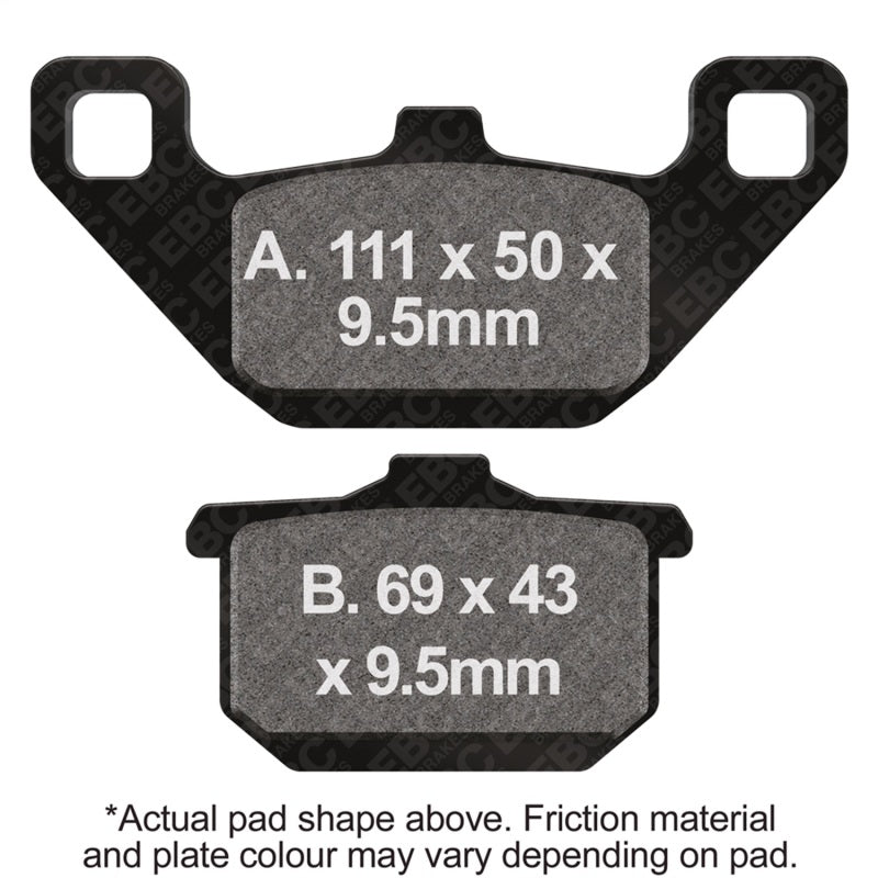 EBC Powersports Double-H Sintered Front Brake Pads FA85HH for Select Kawasaki Motorcycles