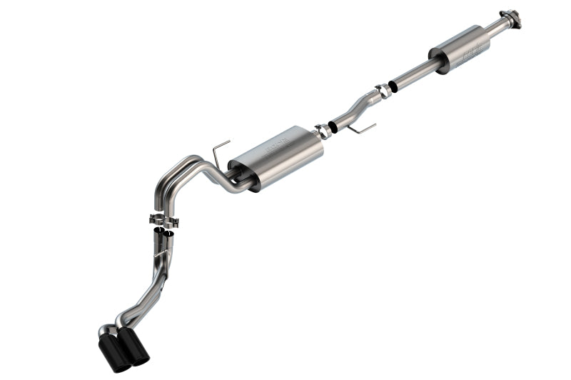 Borla 140873BC Touring Cat-Back Exhaust System with Black Chrome Tips for 2021–2026 Ford F-150 5.0L V8