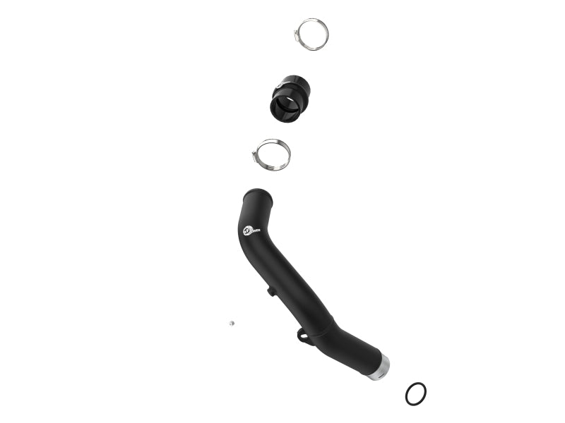 aFe BladeRunner 2-1/2-Inch Aluminum Hot Charge Pipe, Black, Part Number 46-20668-B, for 2022-2026 Subaru WRX