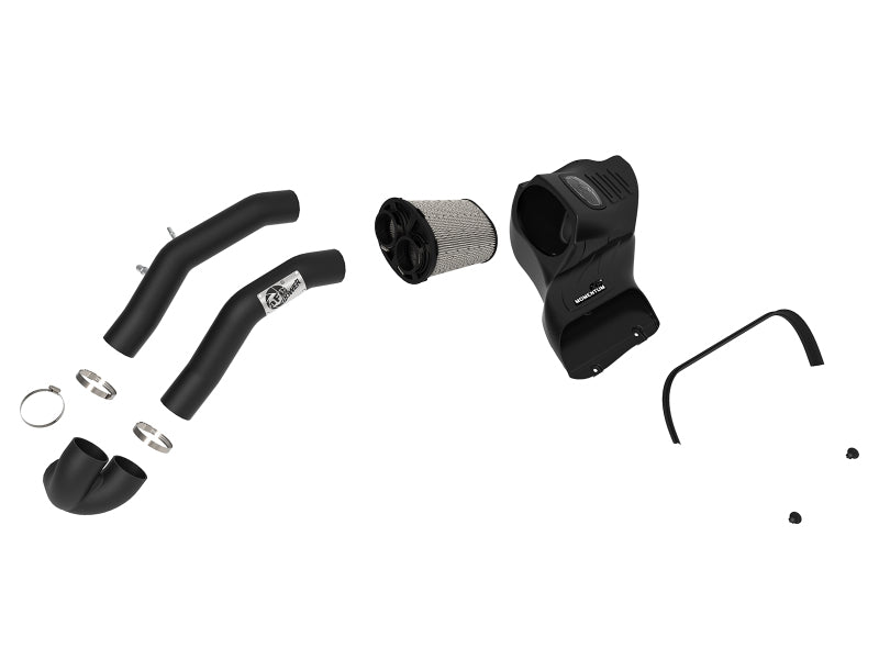 aFe Momentum XP Pro DRY S Cold Air Intake System with Black Aluminum Tubes, Part Number 50-30024D, for Ford F-150 5.0L V8