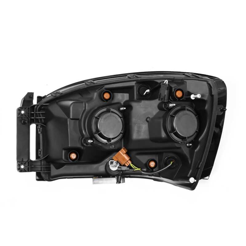 AlphaRex NOVA-Series Projector Headlights for 2006–2008 Dodge Ram 1500, 2500 and 3500 – Plank Style, Alpha Black, Sequential Signal and DRL