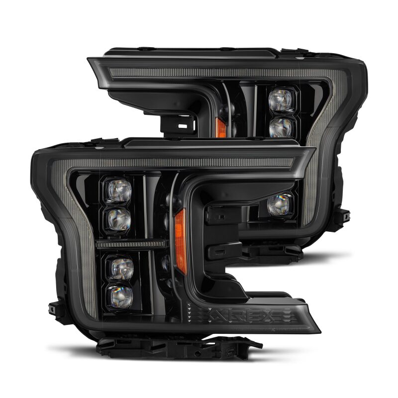 AlphaRex NOVA LED Projector Headlights for 2018–2020 Ford F-150, Alpha Black, ARX880249