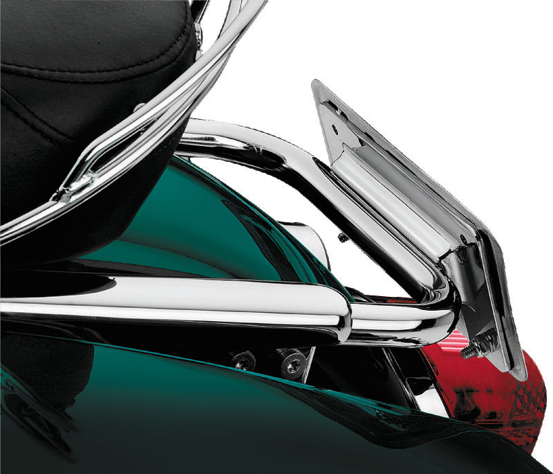 Kuryakyn Laydown License Plate Holder Chrome for 1997-2008 Harley-Davidson Touring Models - Part 113
