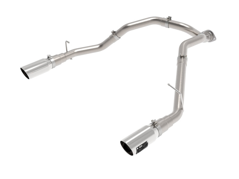 aFe Large Bore-HD 3-Inch 409 Stainless Steel DPF-Back Exhaust System with Polished Tips, Part 49-42080-P
