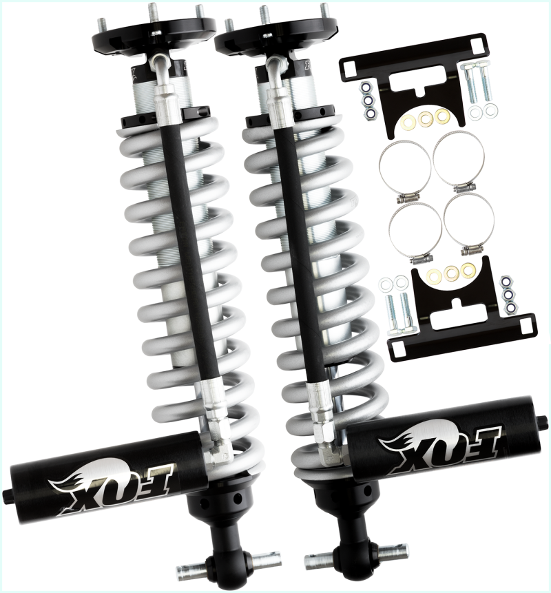 FOX Factory Race Series Front 2.5-Inch Reservoir Coilover Set, Part Number FOX883-02-059, for 2007+ Chevy 1500 with 4–6.5-Inch BDS Lift