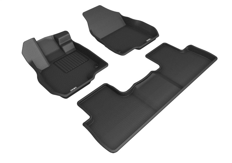 3D MAXpider KAGU Series Black Floor Mats for 2019-2023 Acura RDX, Full Set, Part Number aceL1AC01401509