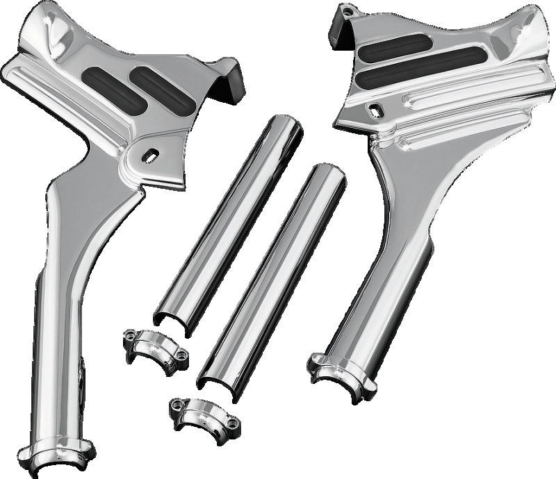 Kuryakyn 7866 Deluxe Chrome Neck Covers for Harley-Davidson Touring Models