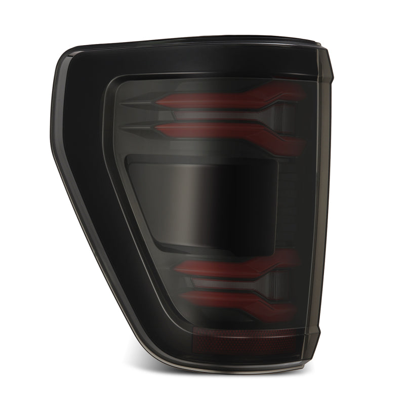 AlphaRex 24-25 Ford F-150 LUXX LED Taillights with Smoked Lens - Black-Red Activ Light and Sequential Signal