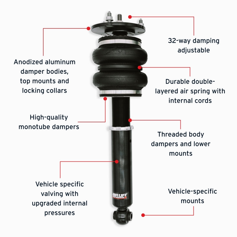 Air Lift Performance 76016 Front Air Suspension Kit for 1989-2000 Lexus LS400