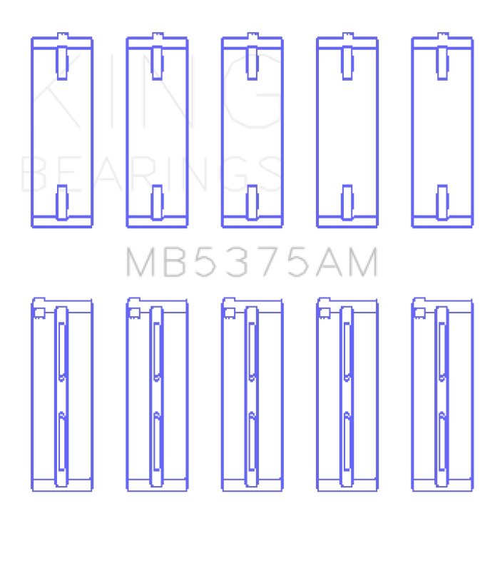 King Engine Bearings MB5375AM Toyota 2ZZ-GE Crankshaft Main Bearing Set
