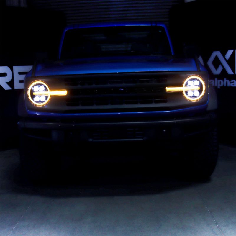 AlphaRex NOVA LED Projector Headlights for 2021–2023 Ford Bronco, Black – ARX880260
