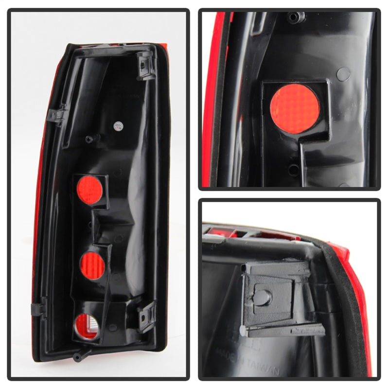 xTune Chevy/GMC C1500/C2500/C3500 88-01 OEM Style Tail Light - Red Smoked ALT-JH-CCK88-OE-RSM