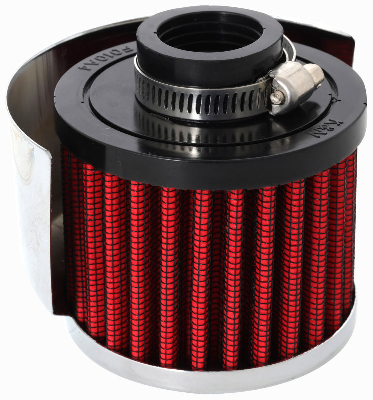 K&N Engineering 62-1511 Clamp-On Crankcase Vent Filter with Chrome Top