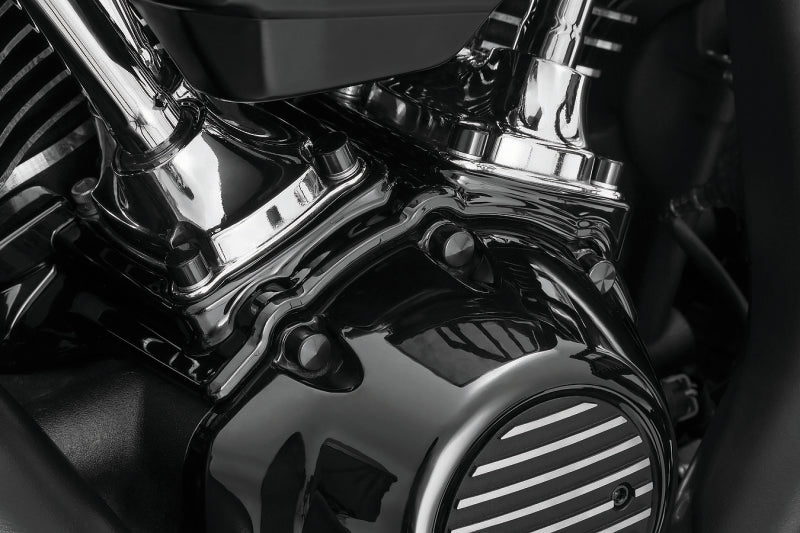 Kuryakyn 2465 Kool Kaps Engine Kit for Milwaukee-Eight, Gloss Black