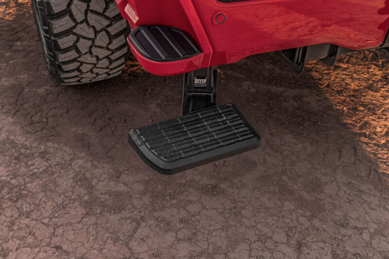 AMP Research BedStep Retractable Rear Bumper Access Step, Part Number 75330-01A, for 2023-2027 Ford F-250 and F-350 Super Duty