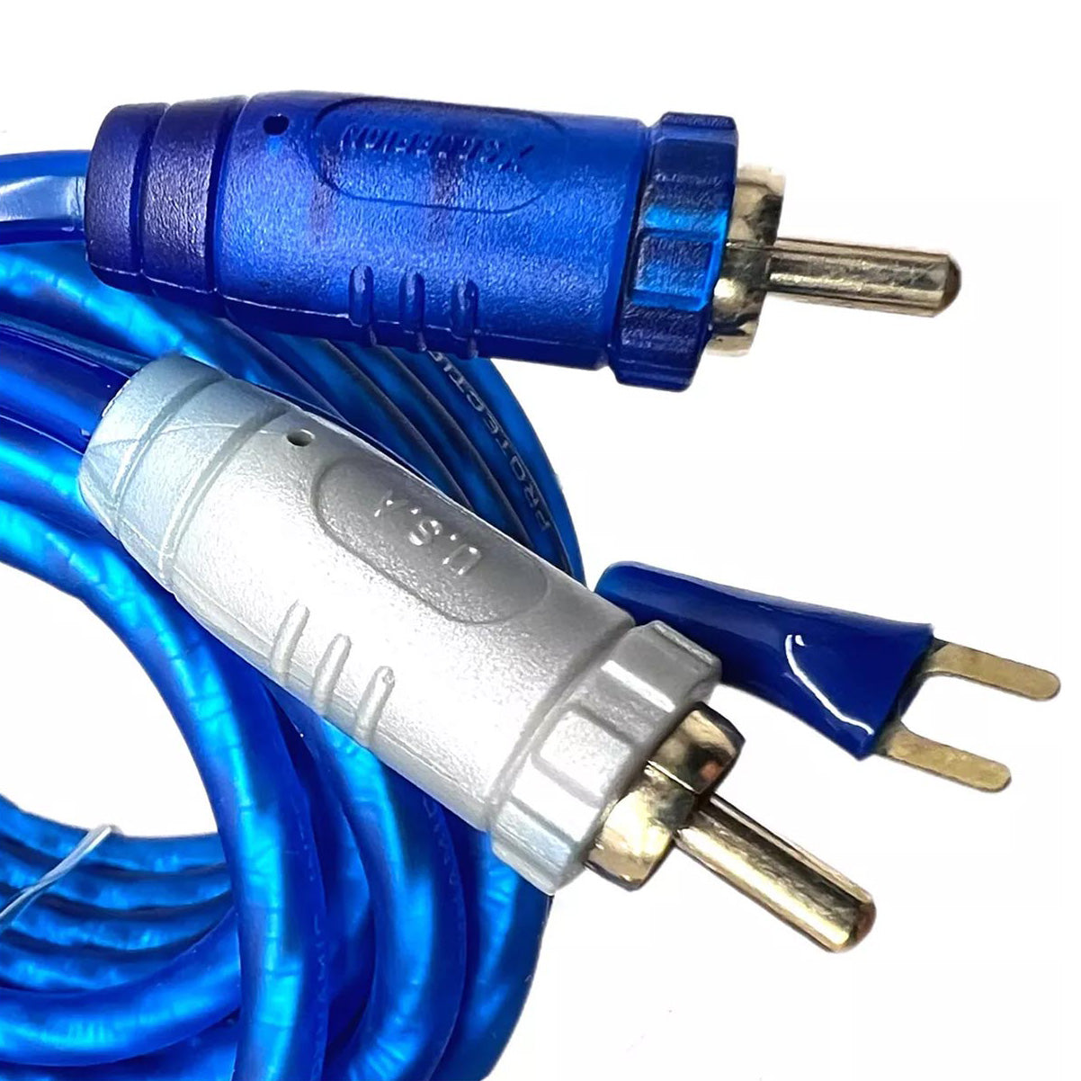 XScorpion 3-Foot Right Angle Triple Shielded RCA Cable with Remote Wire