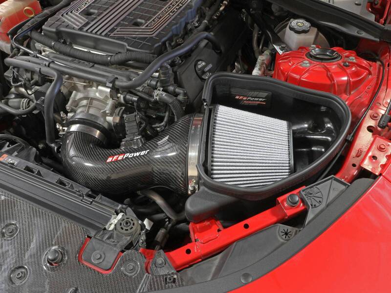 aFe Track Series Carbon Fiber Cold Air Intake with Pro DRY S Filter for 2017-2024 Chevrolet Camaro ZL1 6.2L V8 - AFE57-10018D