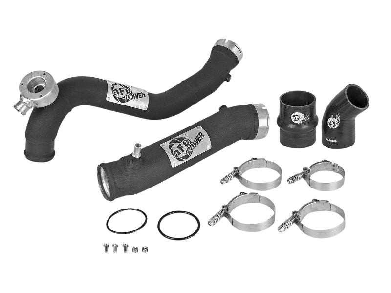 aFe BladeRunner 3-Inch Aluminum Hot and Cold Intercooler Tube Kit, Black, Part Number 46-20384-B, Ford Ranger 2.3L EcoBoost