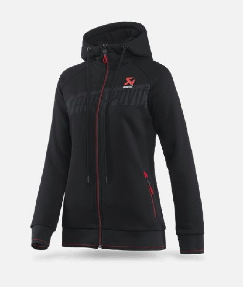 Akrapovic Women's Corpo Zip Hoodie Black, Large - AKR802064