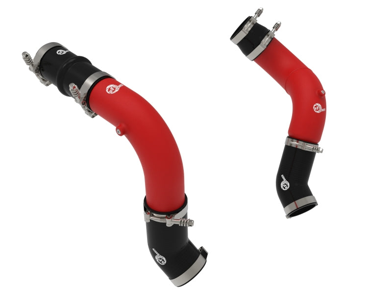 aFe BladeRunner Aluminum Hot and Cold Charge Pipe Kit, Textured Red, Part Number 46-20814-R