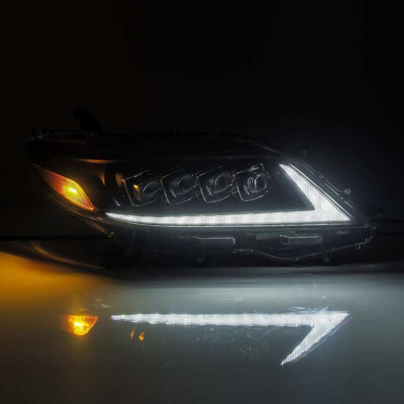 AlphaRex NOVA LED Projector Headlights for 2011–2012 Toyota Sienna, Plank Style, Black Housing