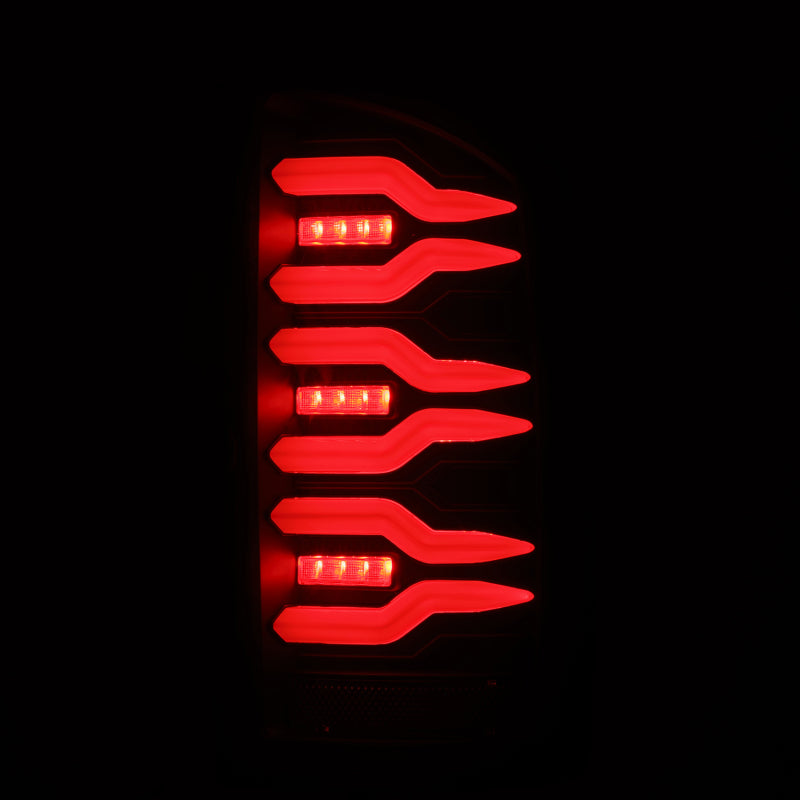 AlphaRex Luxx-Series LED Tail Lights for 2002-2006 Dodge Ram 1500 and 2003-2006 Ram 2500/3500, Black, ARX641010