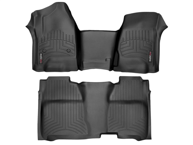 WeatherTech 14+ Chevrolet Silverado Front and Rear Floorliners - Black