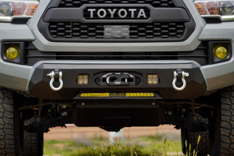 DV8 Offroad Centric Series Center Mount Winch Front Bumper for 2016-2023 Toyota Tacoma, Part Number dveFBTT1-06