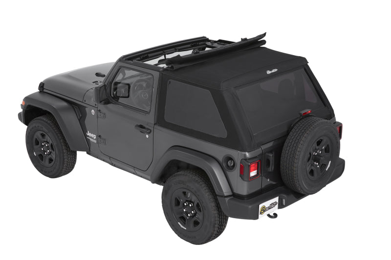 Bestop 18-26 Jeep Wrangler JL 2-Door Trektop Premium Black Twill Soft Top