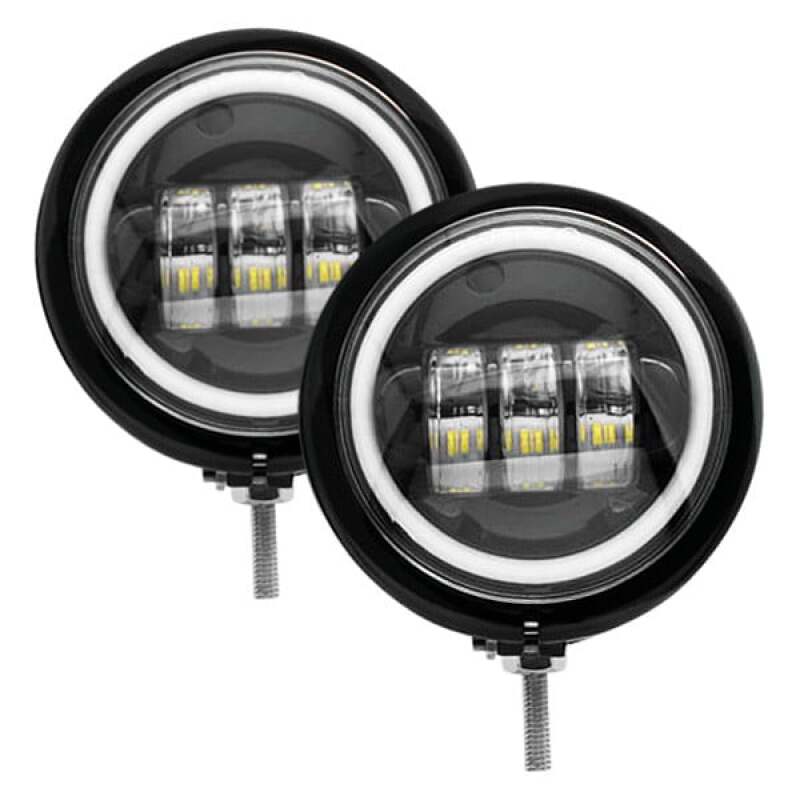 Letric Lighting 4.5-Inch Full Halo Black Powersports Light, Part Number letLLC-PL-FHBB