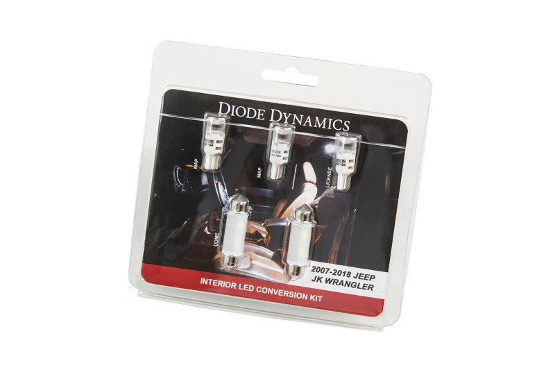 Diode Dynamics Wrangler JK 4-Door Interior LED Bulb Kit Stage 2 Cool White DD0364