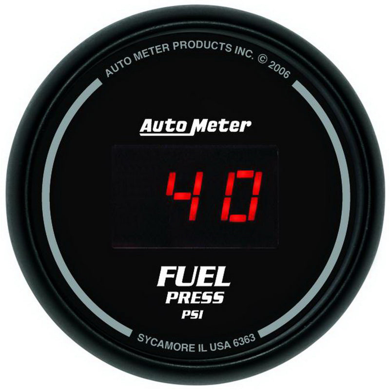 AutoMeter Z-Series 52mm Black Digital 5-100 PSI Fuel Pressure Gauge, Part 6363
