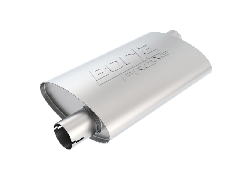 Borla ProXS 400489 Universal Oval Muffler with 2.25-Inch Offset Inlet and Outlet