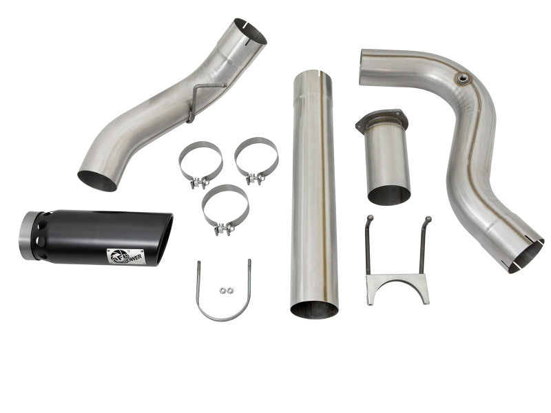 aFe Large Bore-HD 5-Inch DPF-Back Exhaust System with Black Tip, Part 49-43090-B, for 2017-2026 Ford Super Duty 6.7L Power Stroke Diesel